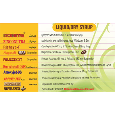 Oral Liquids,Dry Syrups.