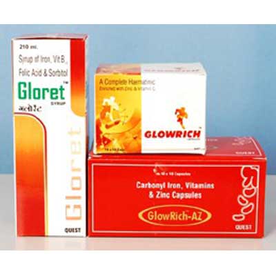 Glore Syrup And Glow rich AZ capsules