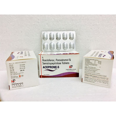 Aceclofenac peracetamol and serratiopeptidase